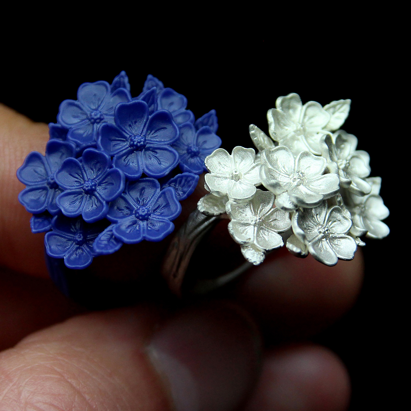 Floral ring prototype and final piece — Studiojoia Pro production solutions